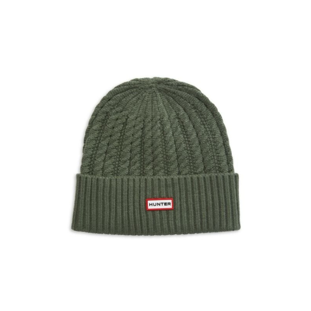 New HUNTER Logo Cable Knit Beanie